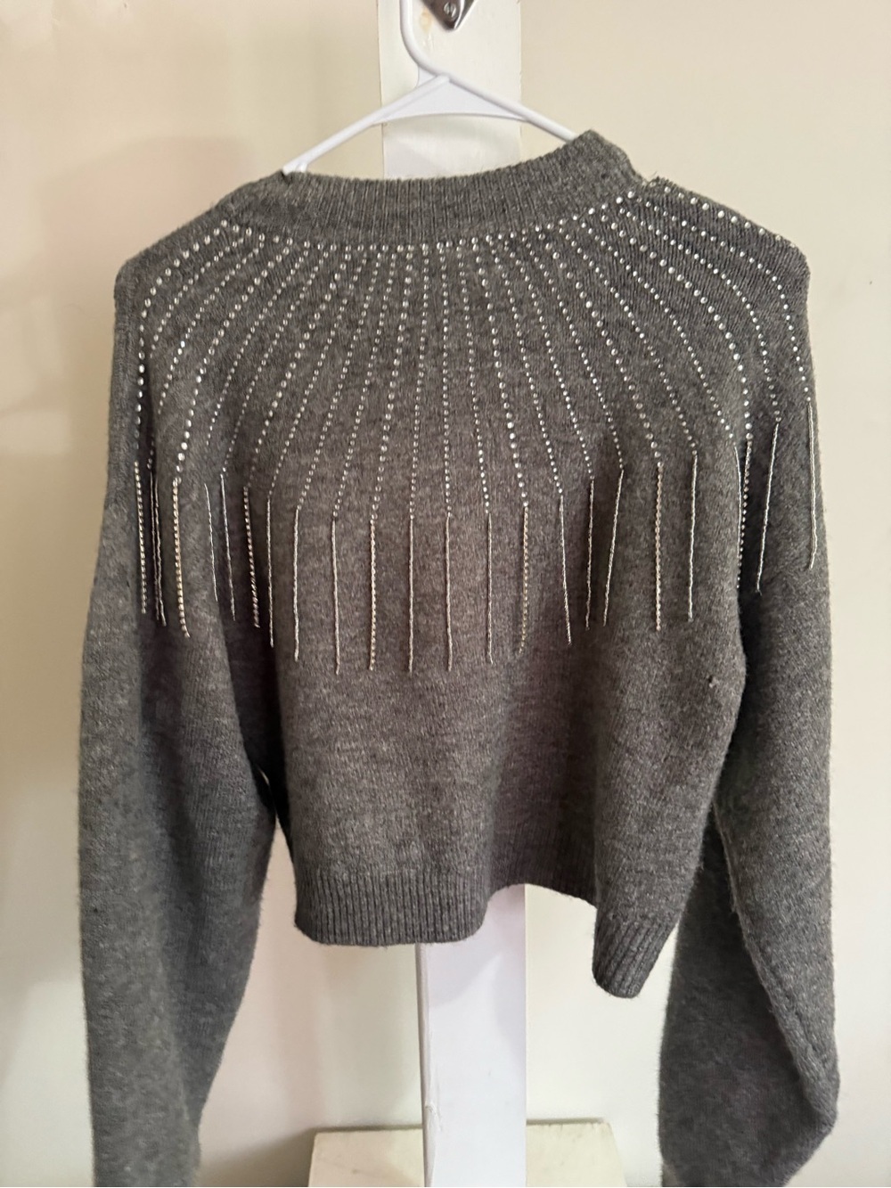 Zara Rhinestone Fringe Sweater - Picture 6 of 8